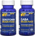 NATURAL STACKS Serotonin & GABA Brain Food Bundle - Soporta un Mood Positivo & Calmness* - 120 cápsulas totales