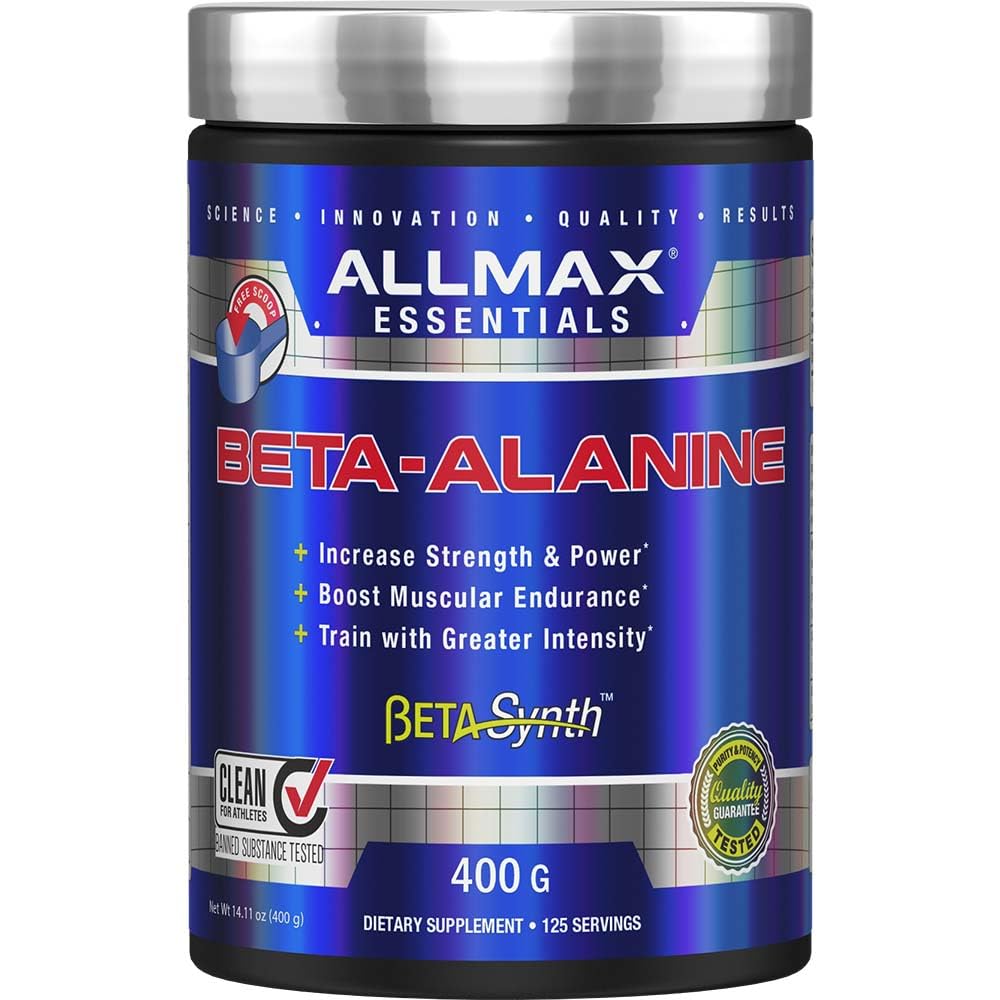 ALLMAX Nutrition Beta-Alanine Powder, Performance Enhancer for Strength &amp; Endurance, 400g (14.11 oz)