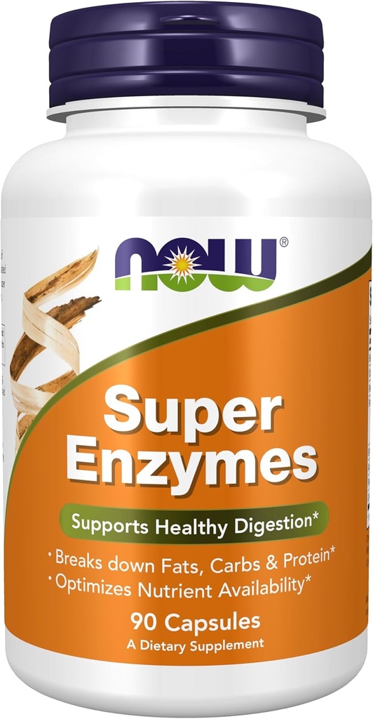 AHORA Suplementos, Super Enzymes, Formulados con Bromelain, Ox Bile, Pancreatin y Papain, Super Enzymes,90 cápsulas