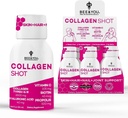 Bebida de calzado líquido con vitamina C, extracto de propóleo, ácido hialurónico, biotina, promueve la piel, el cabello, la uñas y la salud conjunta, 1,69 fl. Oz x 12 Pack