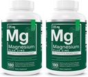 Elementos esenciales Magnesio & Zinc con vitamina D3 para sueño Inmune & Bone Support - Magnesium Glycinate, Malate, Citrate 225mg - Triple suplemento de magnesio para mujeres y hombres - 6 meses de suministro