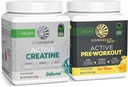 Prefacio activo Hidratación Blend & Creatine Monohydrate Powder Set ← Bundle " Save ← Non-GMO Soy Dairy Filler & Gluten Gratis (60 Servings Unflavored Creatine, 30 Servings Yuzu Mango Pre Workout)