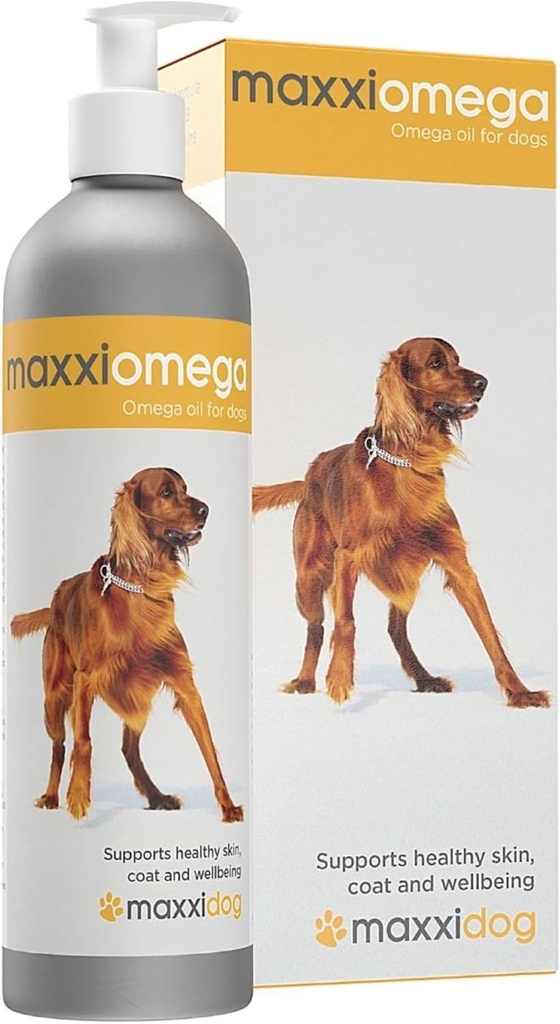 maxxipaws maxxiomega Omega 3, 6 & 9 Suplemento de aceite - Skin & Coat Soporte para perros, 10oz