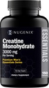 Nugenix Essentials Premium Creatine Monohydrate Pills Suplemento, 3000mg, 150 cápsulas