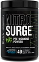 Fábrica Jacked Nitrosurge Max High Performance Pre Workout Powder - Pre Workout w / Ingredientes nootrópicos para el foco intenso, bombas, energía solar, resistencia - 40 servidumbres, frambuesa azul eléctrica