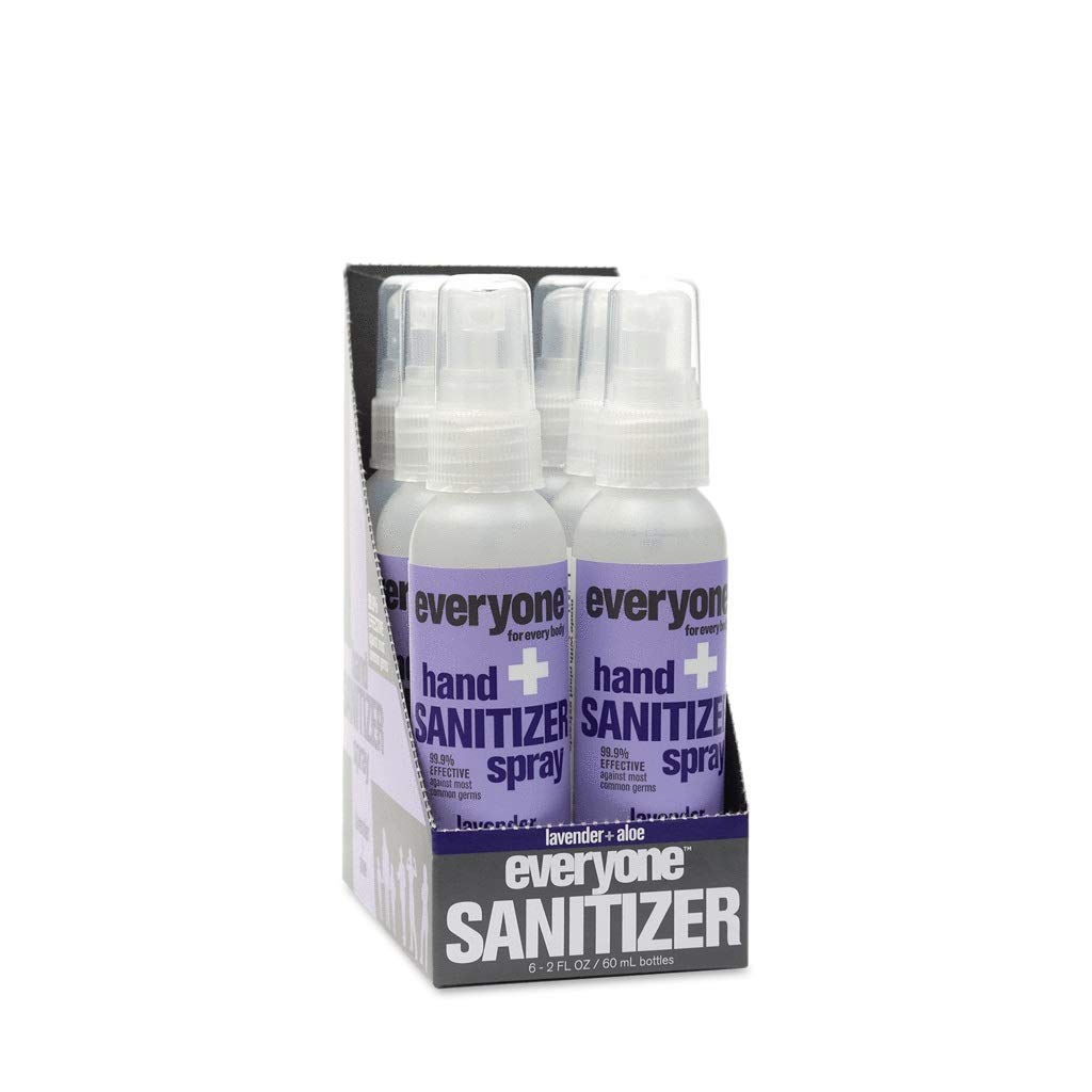 Todo el mundo para cada máquina de sanitizante de mano corporal, 2 onzas, 6 conde Lavender y Aloe 12 Fl Oz