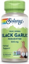 SOLARAY Ajo Negro 500 mg - Fermented for Easier Digestion and Mellow Aftertaste - Suplementos de ajo antioxidantes - No GMO, Vegan, Lab Verified - Garantía de 60 días - 50 Serviciones, 50 VegCaps