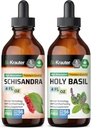 BIO KRAUTER Schisandra Tincture 4 Fl. Oz. " Holy Basil Tincture 4 Fl. Oz.