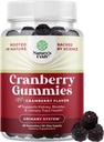 Natural Cranberry Gummies for Women and Men - Extra Strength Delicious Antioxidant Cranberry Chews for Urinary Tract Health Kidney Support Bladder & Immune Health - Vegan Gluten > Gelatin Free
