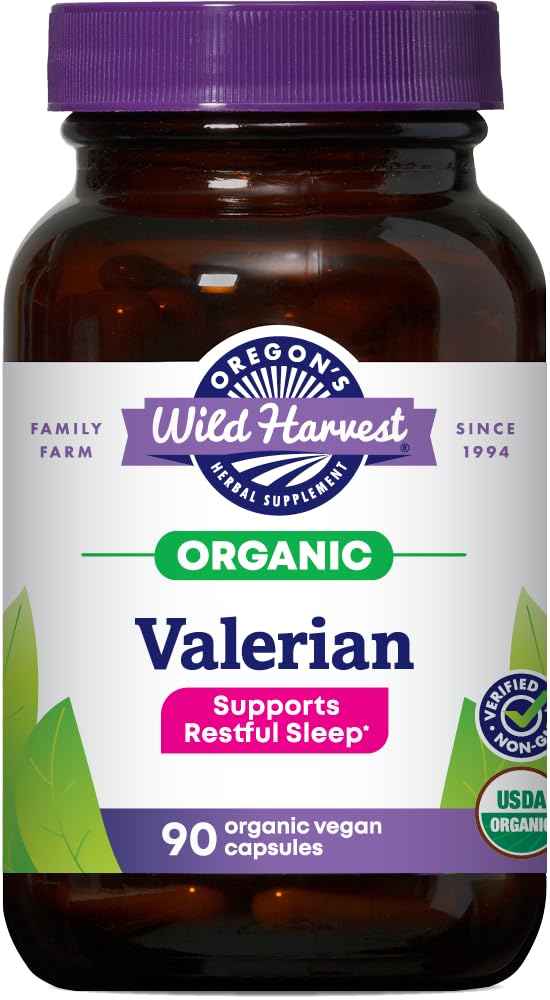 Cosecha Salvaje de Oregon, Valeria orgánica certificada, Ayuda Herbal, 900 mg, 90 Conde