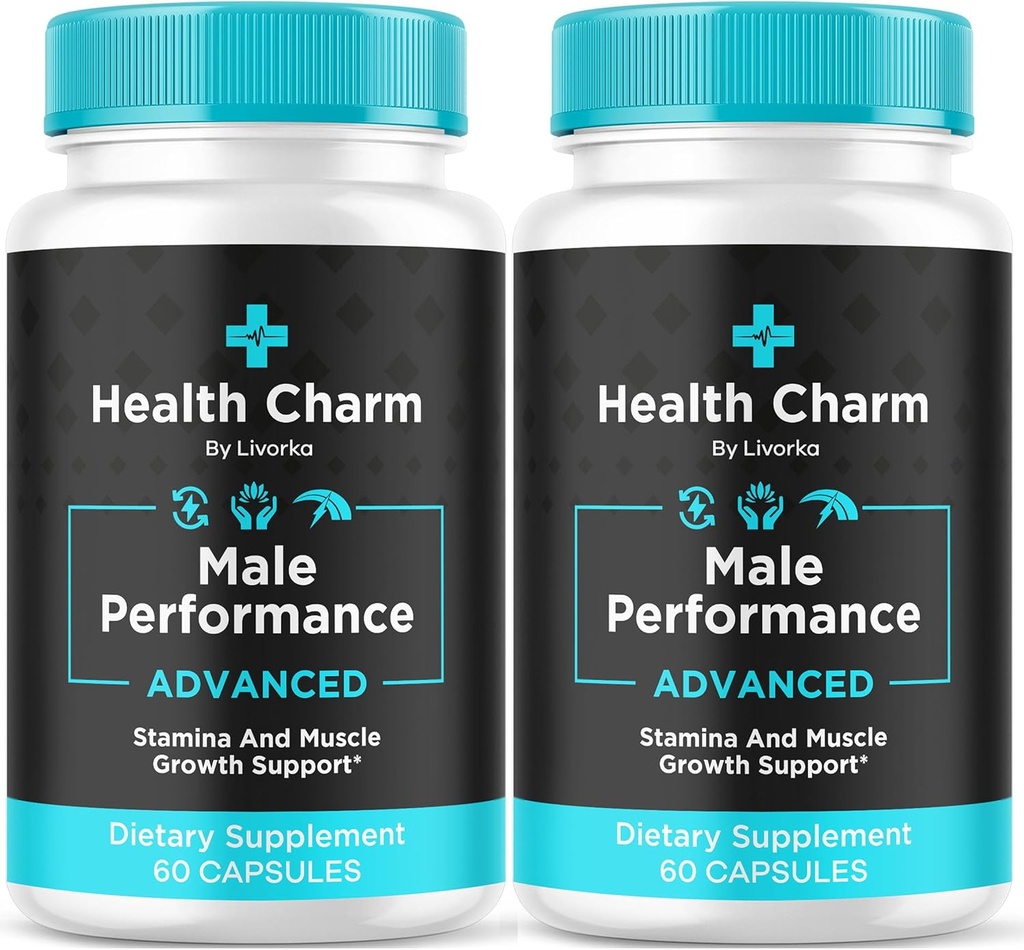 (2 Pack) Health Charm, Health Charm Pills, Health Charm Capsules, Official Health Charm for Men Capsules, Health Charm Supplement Support, HealthCharm All Natural Pastillas, 120 cápsulas durante 2 meses