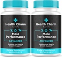 (2 Pack) Health Charm, Health Charm Pills, Health Charm Capsules, Official Health Charm for Men Capsules, Health Charm Supplement Support, HealthCharm All Natural Pastillas, 120 cápsulas durante 2 meses