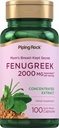 Piping Rock Fenugreek Capsules  2000mg ← 100 Pills ← Concentrado Semillas Extract 