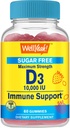 WellSí Sugar Free Vitamin D3 10000 IU (250mcg) Extra Strength Gummies - Immune Booster, Bone and Teeth Support - Non GMO, Gluten Free, Nut Free, Vegetarian - Natural Sourced Flavors - 60 Gummies (1)