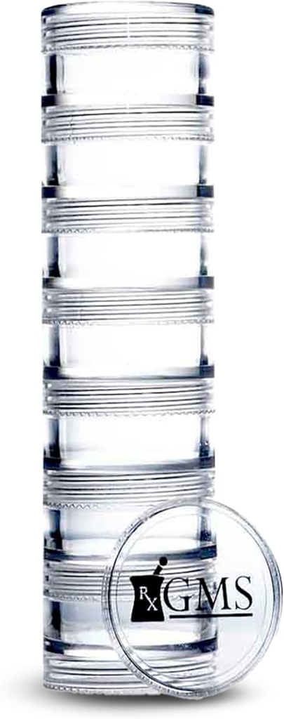 Medicina de 7 días Pill Organizer - Caja de píldoras fijas -Fits Pequeñas Tablas & Suplementos de vitaminas - Mantener su medicina diaria organizada en un lugar - Extra Small - Clear