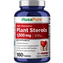 NusaPure Plant Sterols 1500 mg - 180 Tablets (No-GMO, Vegan) Beta Sitosterol, Bioperine