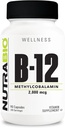 NutraBio Metil B-12 Suplemento de vitaminas, 2000mcg – Promueve la salud celular y el bienestar, 90 cápsulas vegetales