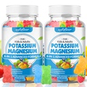 softbear Azúcar Gratuito Potasio Magnesio Gummies para Adultos Niños, Alta Absorción Potasio Suplemento Gummies Apoyo Leg Cramps & Muscle & Immune Health, Delicious Mixed Fruit Flavor 120 Conde