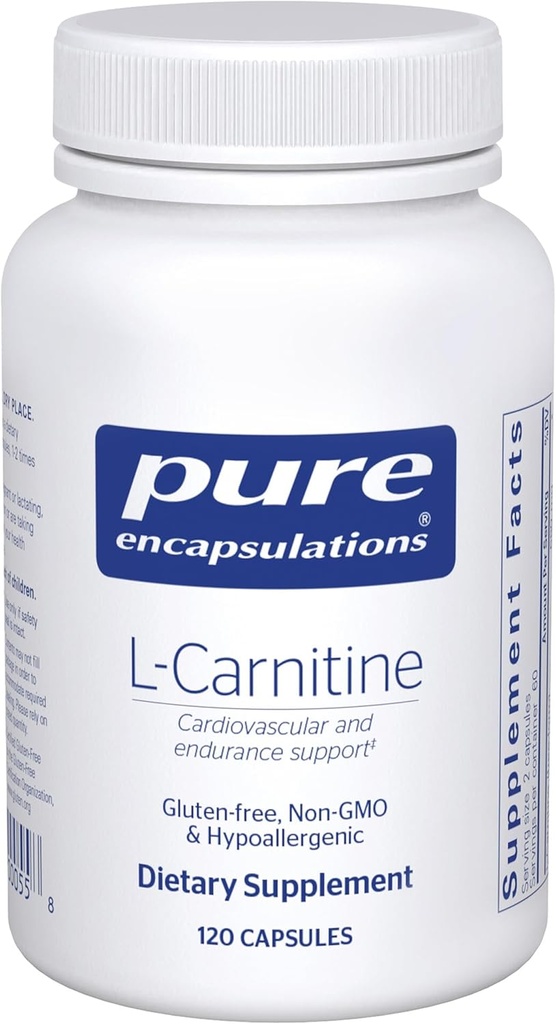 Pure Encapsulations L-Carnitine ← Hypoallergenic Suplemento de Cardiovascular y Apoyo a la Resistencia