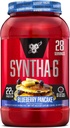 BSN SYNTHA-6 Premium Protein Powder con 6g de fibra, Whey Protein, Micellar Casein, Milk Protein Isolate Blend, 5g Fat, Blueberry Pancake, 28 Servings (Packaging May Vary)