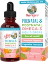 MaryRuth Organics Prenatal ' Postnatal Omega-3 gotas líquidas 800mg DHA & 8mg de EPA por servir Silencio general para mamá & Baby TEN 2oz
