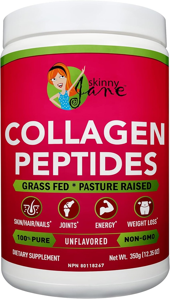 Collagen Peptides Powder - Rejuvenece la piel - Pelo sano y uñas -Apoyos Juntas - Keto Friendly, Zero Carbs - Desarrollado - 35 Serviciones
