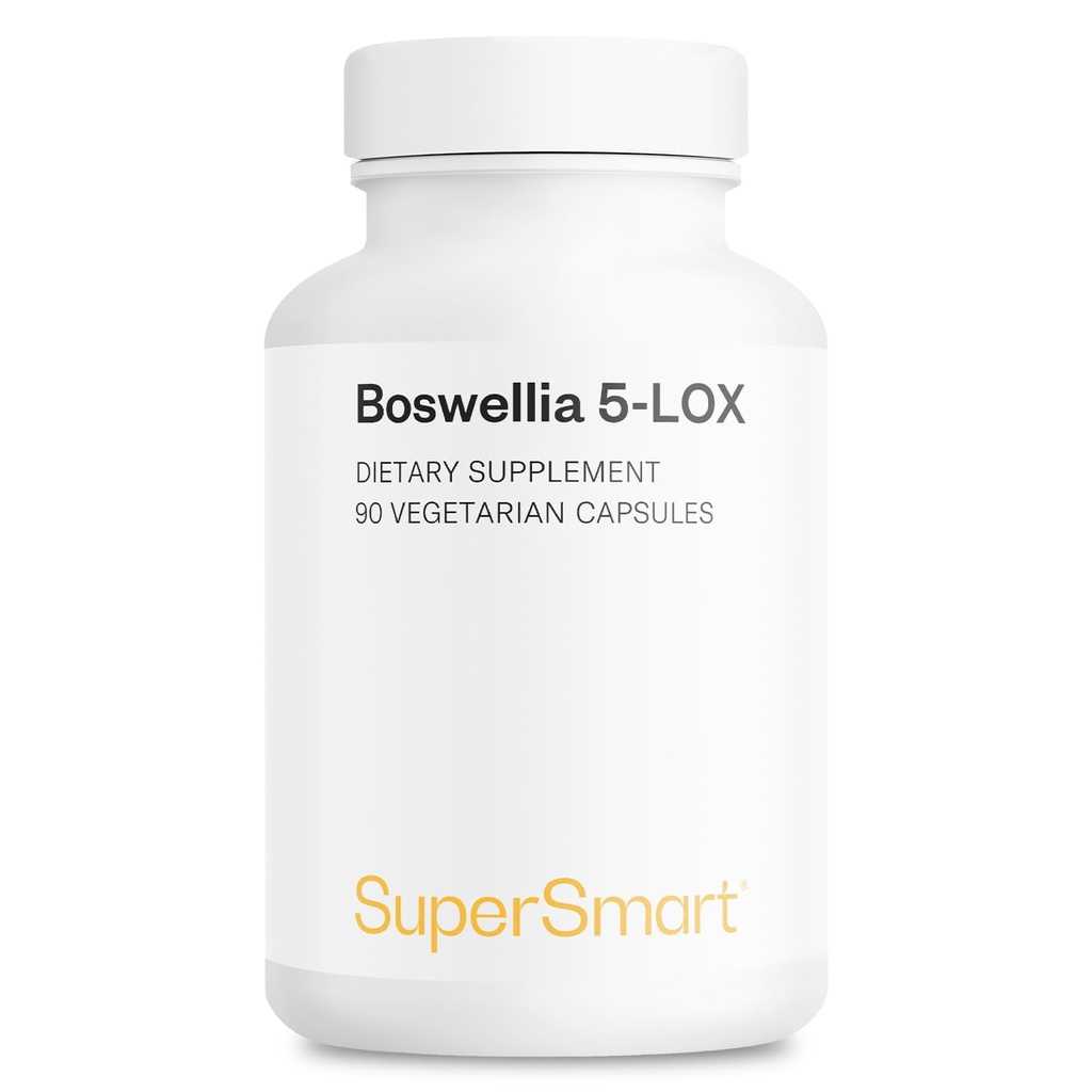 Supersmart - 5-Loxin 200mg por día (Patented) - Suplemento AKBA - 5-Loxin Boswellia Serrata Extracto Silencio No GMO &amp; Gluten Gratis - 90 cápsulas vegetarianas