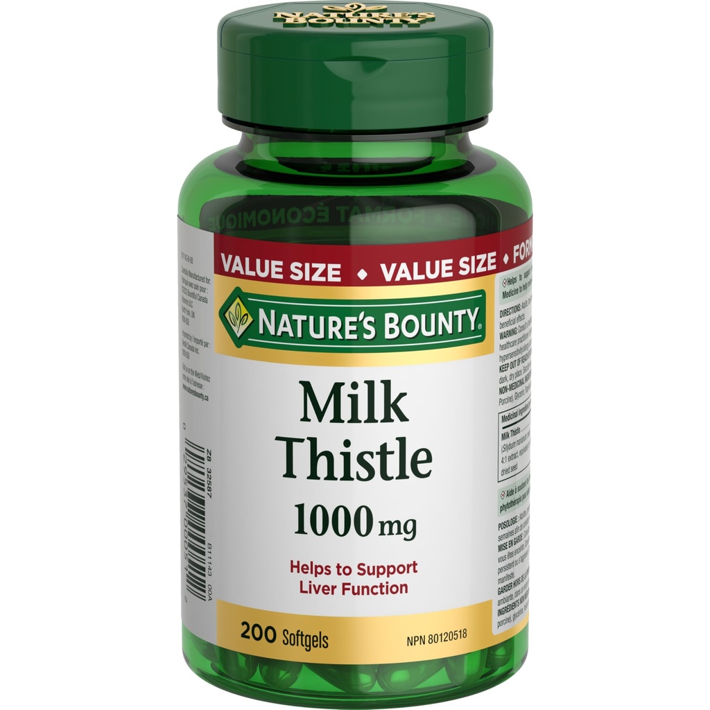 La naturaleza Bounty Milk Thistle Value Size, 200 Softgels