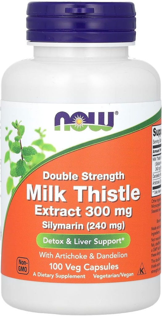 AHORA Foods - Silymarin Milk Thistle with Artichoke and Dandelion Double Strength 300 mg. - 100 Vegetable Capsule(s)