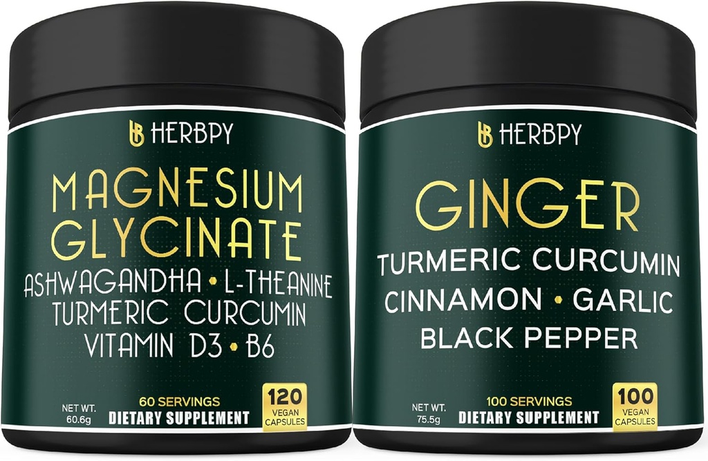Bundle 6in1 Magnesio Glycinate Suplemento & 5in1 Ginger Suplemento