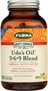 Aceite de Flora Udo 3-6-9 Blend - Contiene coco orgánico, aceite de semilla de Flax & Más - 90 Vegetarianos Softgels