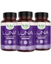 Naturales anidados Luna Herbal Suplemento de sueño con Melatonina, Valerian Root, Chamomile Silencio 180 Vegan Capsules (3-Pack) - 60 cápsulas por botella