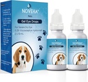 NOVEHA Pet Gel Eye Drops con 0.3% Viscoadaptive Hyaluronan ¦ Solución Ojo para los ojos secos severos - Hidratación duradera, reduce la molestia, hinchazón y sequedad - Lubio de ojos para perros y gatos (2x10mL)