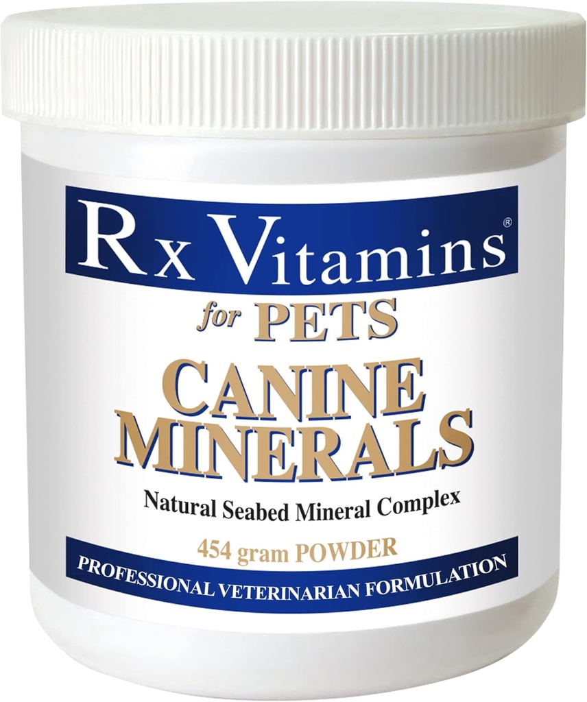 Vitaminas Rx Minerales caninos - Suplemento de calcio de perro más magnesio " Potasio - Polvo mineral para perros - Suplemento mineral para perros 16 oz