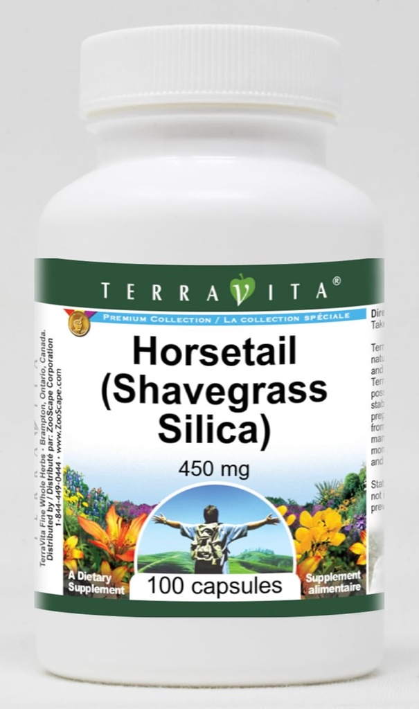 Horsetail (Shavegrass Silica) - 450 mg (100 cápsulas, ZIN: 511334) - 2 Pack