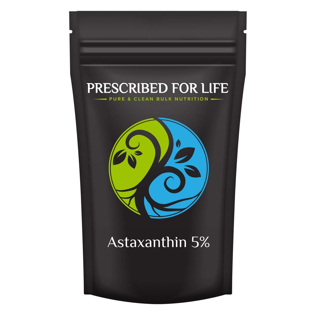 Prescribed For Life Astaxanthin, Natural 5% Astaxanthin Powder Supplement Made from Red Algae (14g)