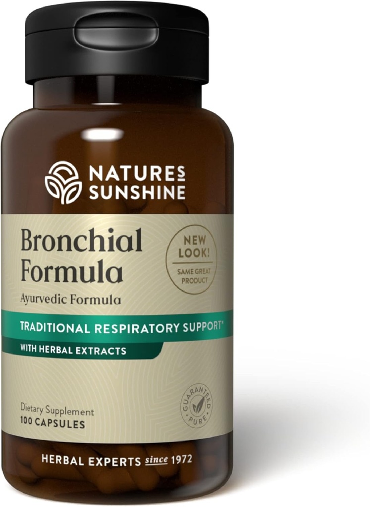 Fórmula Bronchial Sunshine de la naturaleza, 100 cápsulas