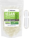 XPRS Superficies de Nutra 00 cápsulas vacías - 500 contar cápsulas vacías claras - píldoras vacías vegetarianas - DIY Vegetal Capsule Filling- Veggie Pill Caps