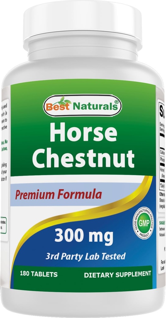 Mejor Extracto de Castaño de Caballo Natural 300 mg 180 Tabletas