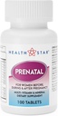 Vitaminas prenatales para Mujeres Antes, Durante " Después del embarazo Multivitaminas prenatales postnatales con ácido fólico " Minerales para el embarazo Apoyar el embarazo diario, 100 Tablets