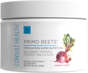Consult Health Primo Beets - Mezcla de Bebida de Powder con electrolitos - Nitratos para soportar la Circulación - Boost de Energía - Ginger & Turmeric - para Hombres - Cherry Flavor - 30 Servimientos