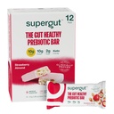 Supergut GLP-1 Boosting Prebiotic Bars, Strawberry Almond - Gut Healthy Protein Snacks & Breakfast Bares - Keto-Friendly Meal Replacement Energy Bars for Gut Health (12 Count)