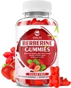 Berberine Gummies with Ceylon Cinnamon 1500mg High Potency Berberine HCL Supplement for Immune and Metabolism Support, Sugar Free Organic Berberine Gummies Strawberry Flavor - 60 Condes