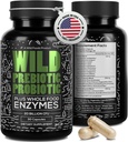 Prebióticos y Probióticos Salvajes con Enzimas Digestivos ← 20 Billion CFU - 10 Estrains for Women & Hombres TENIDO Apoyo Gut Health & Digestion Suplementos Fibra prebiótica tención 30 Conde (Pack of 2)