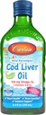 Carlson - Kid's Cod Liver Oil, 550 mg Omega-3s, Vitaminas A & D3, Wild Norwegian, Bubble Gum, 250 mL