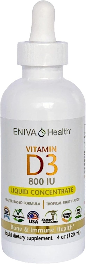 Eniva Health Liquid Vitamina D (D3) ← Dr. Formulado para la absorción rápida (120 mL)