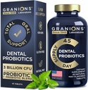 Probióticos dentales para dientes y gomas - Respiración fresca Lactobacillus Salivarius Probiótico para Mujeres y Hombres - Probióticos orales para la respiración mala Probiótico dental para la salud de la boca - 45 minutos Tablas