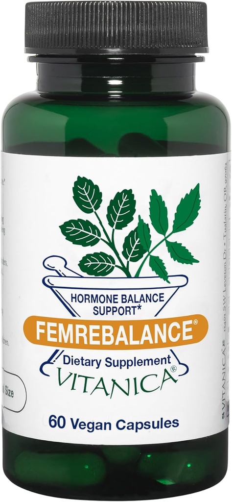 Vitanica FemRebalance, Hormon Balance Support for Women, Vegan, 60 Capsules