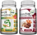 Mushroom Suplemento, 10-en-1 Blend con Lions Mane, Cordyceps, Shiitake, Chaga, Turkey Tail, Combinado con Nuestra Energía y Enfoque Cerebral Booster Natural de Ginseng Root y Ginkgo Biloba