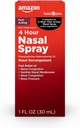 Amazon Basic Cuidado Nasal Four Nasal Spray, Phenylephrine Hydrochloride 1 Percent, Nasal Decongestant, 1 fl oz (Pack of 1)